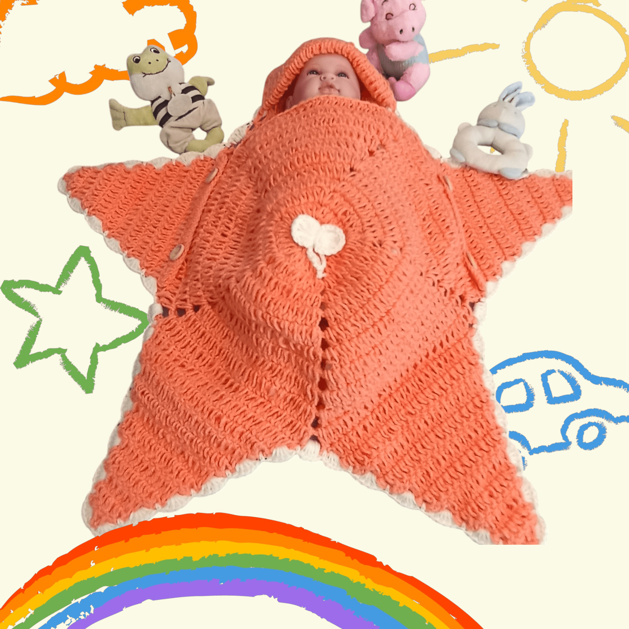 La combinaison petite étoile - Bébé Crochet