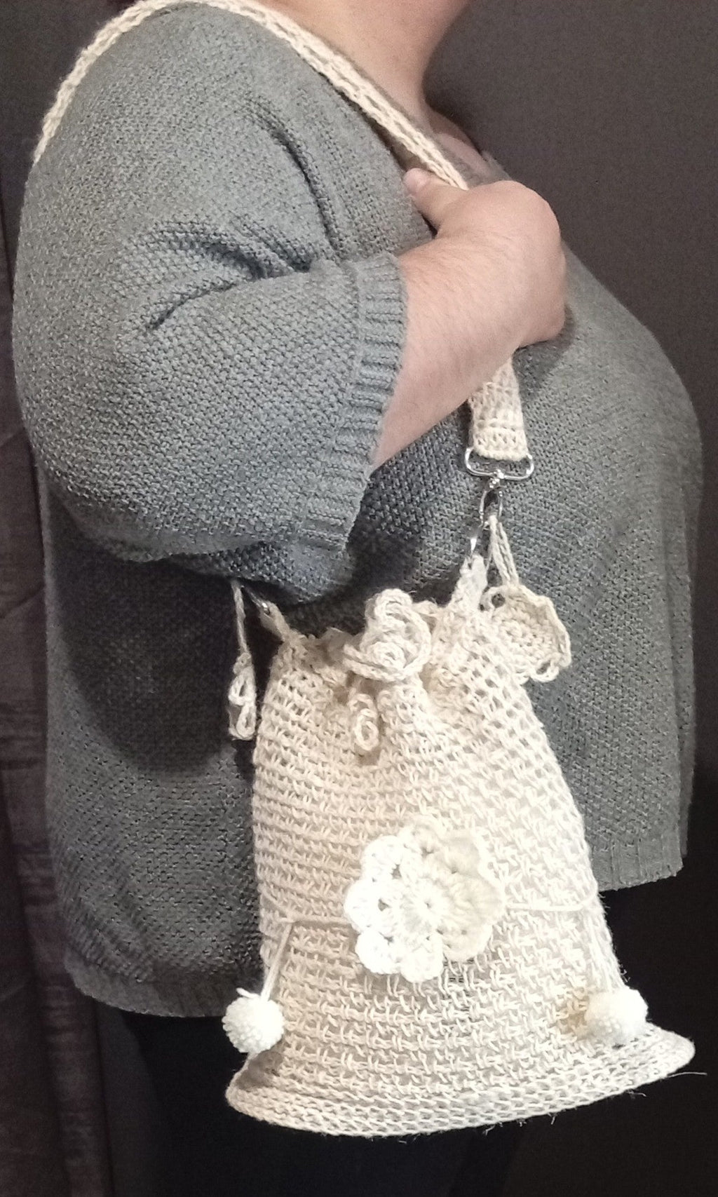 Le sac pompon fleuri - Bébé Crochet