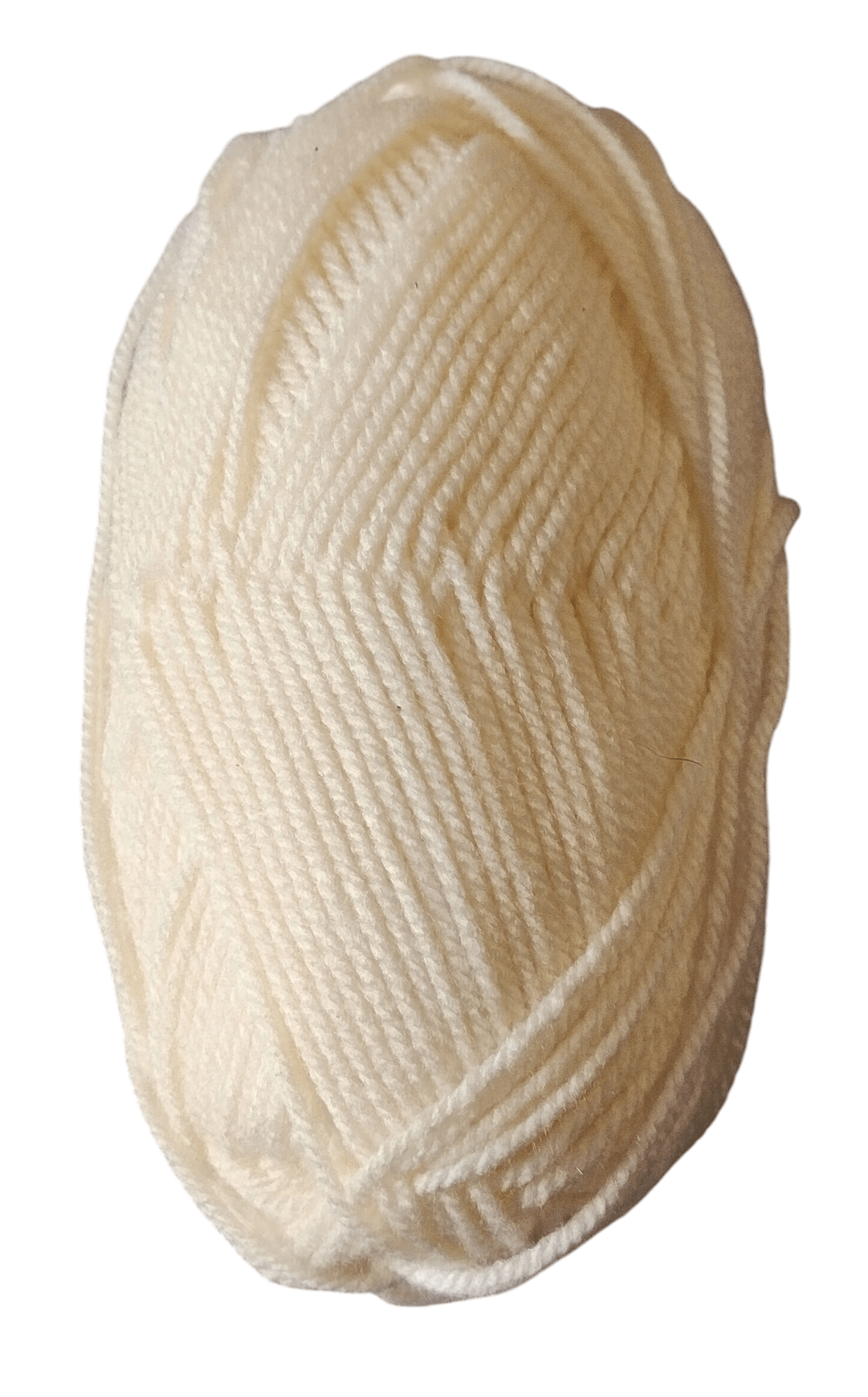 Ball of cream-colored wool yarn for crochet, Croch'pelotes by Sophie handmade supplies